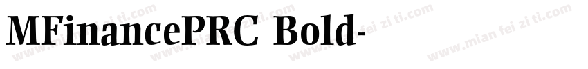 MFinancePRC Bold字体转换